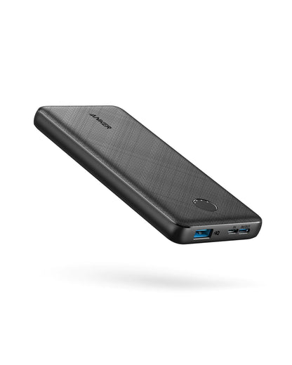 Anker Power Bank(PowerCore 10K),Compact Travel-Ready 10,000mAh Battery Pack with PowerIQ Charging Technology,5V/3A High-Speed Charging for iPhone,iPad,and More (USB-C Input Only（Black）, 1 Pack)