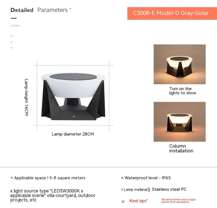 Solar Pillar Lamp